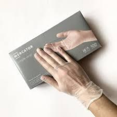 Рукавички вінілові неприпудрені MERCATOR  одноразові simple vinyl powder free S 100 шт