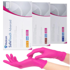 Рукавички Medicom SafeTouch маджента 100 шт./пач. розмір S
