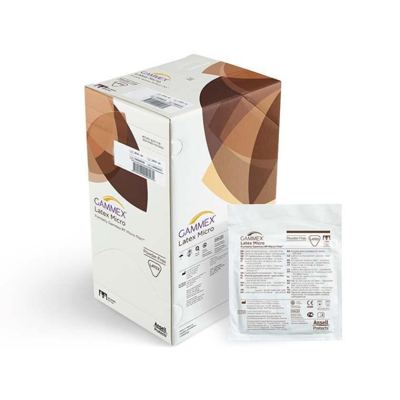 Рукавички Gammex PF Sensitive хірургічні латексні, тонкі, неопудрені, коричневого кольору розмір: 6