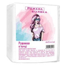 Рушники в пачці “Рожева Білявка“ 40х70 см (100 шт/пач) зі спанлейсу Текстура: сітка