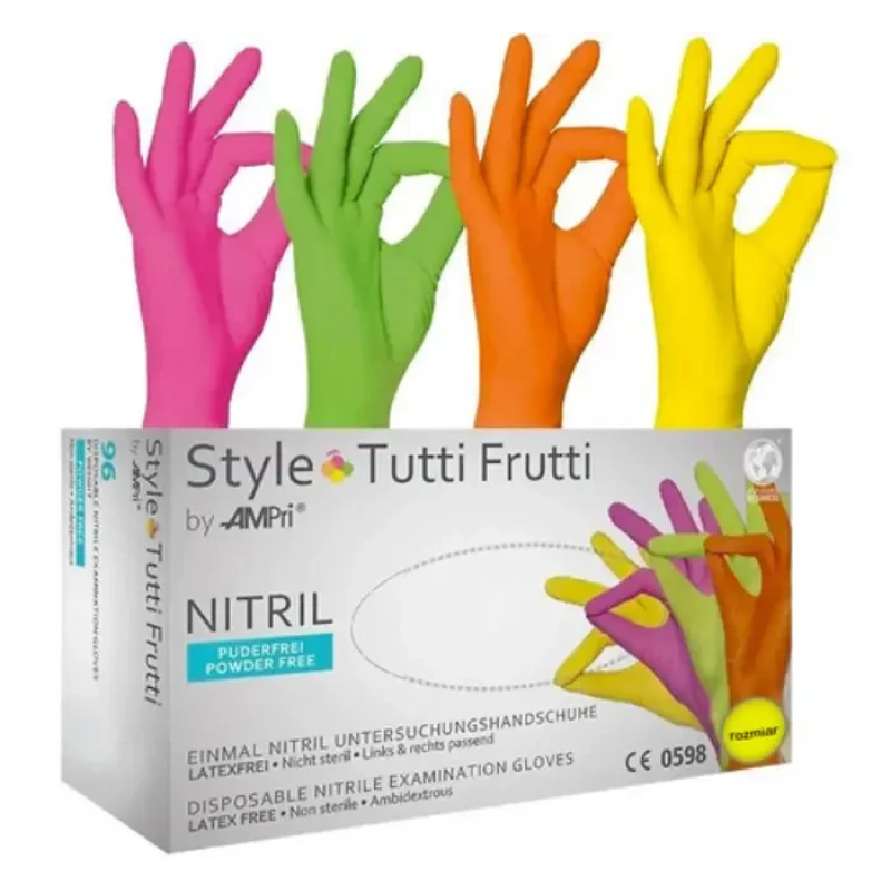 НІТРИЛОВІ РУКАВИЧКИ M. STYLE TUTTI FRUTTI (РІЗНОКОЛЬОРОВІ ТУТТІ ФРУТТІ)