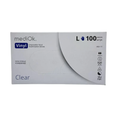 Рукавички вінілові, MediOk Clear (100шт / 50 пар), прозорі, L