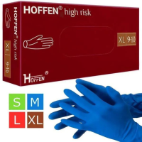 Рукавички латексні Hoff Мedical High Risk текстуровані нестерильні без пудри,розм.XL