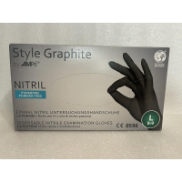 	 Рукавички нітрилові Style Graphite, anthracite, розмір L